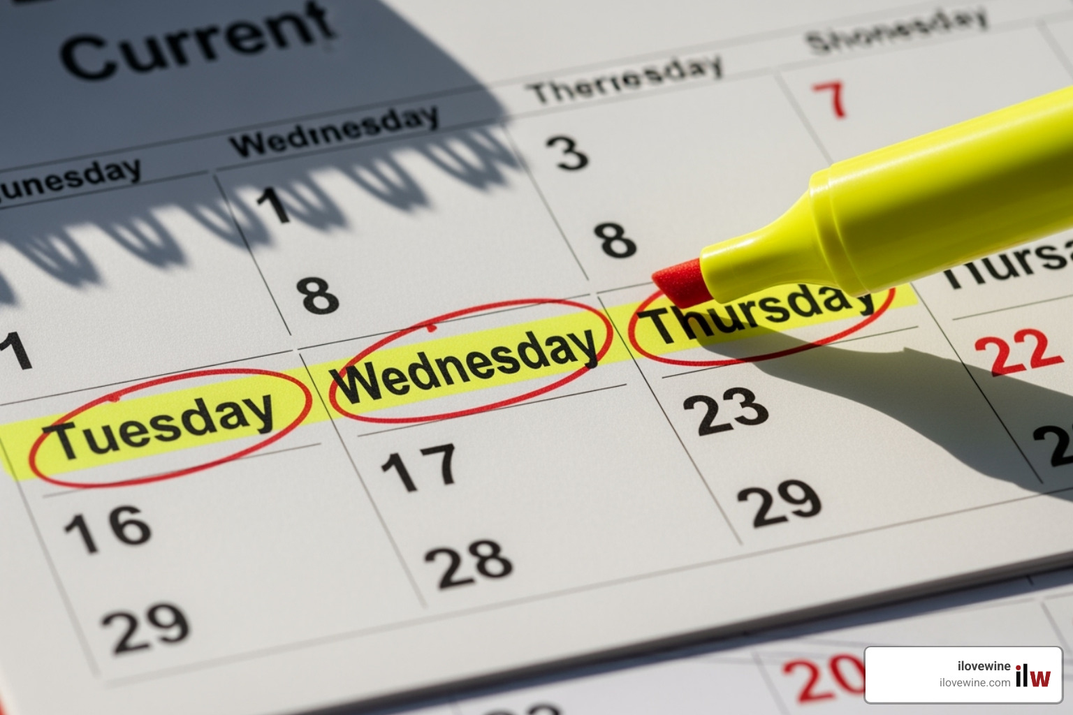 calendar with midweek days highlighted - Temecula resort deals calendar with midweek days highlighted - Temecula resort deals