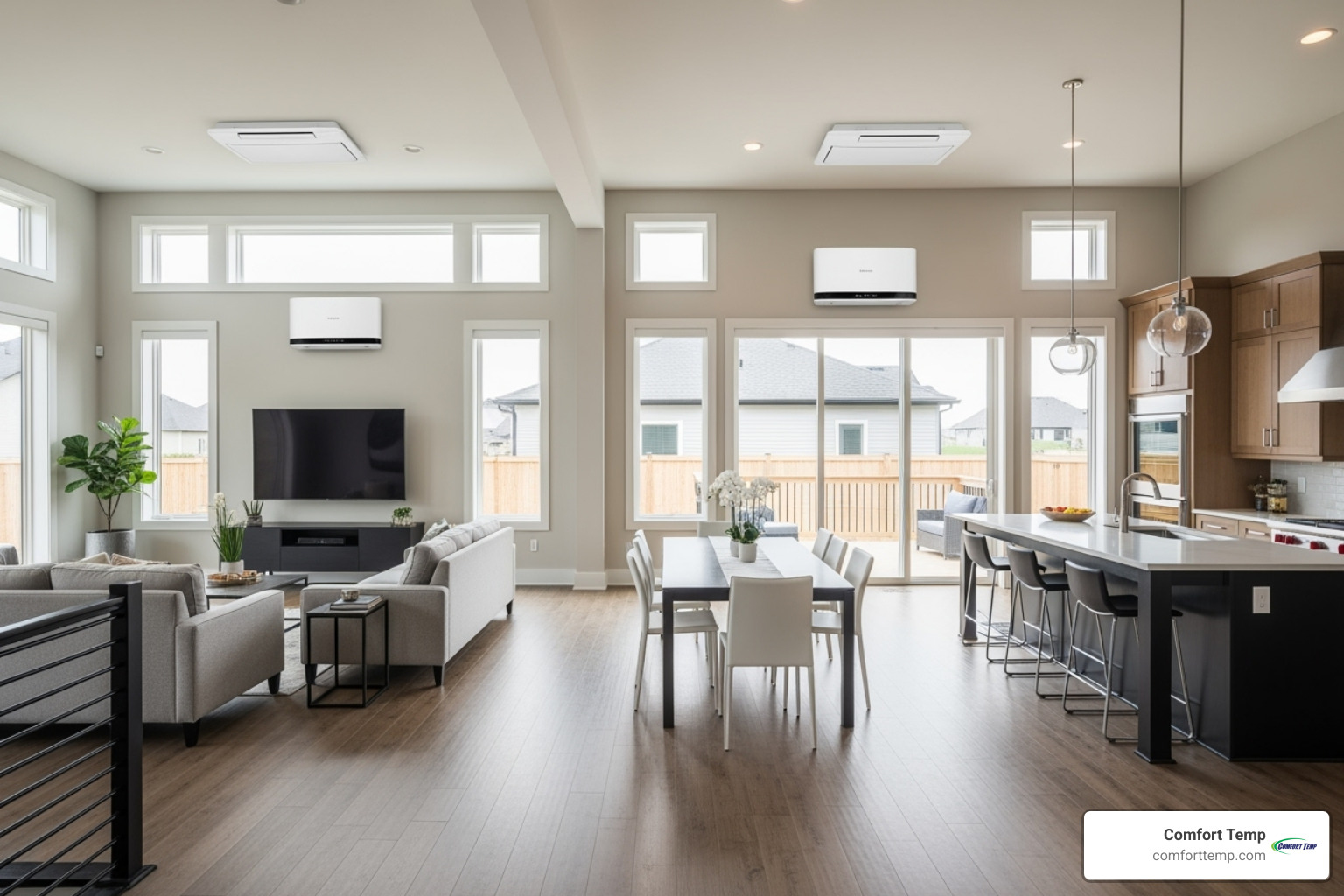 home with a multi-zone setup showing different rooms with individual units - how do ductless heating and cooling systems work home with a multi-zone setup showing different rooms with individual units - how do ductless heating and cooling systems work