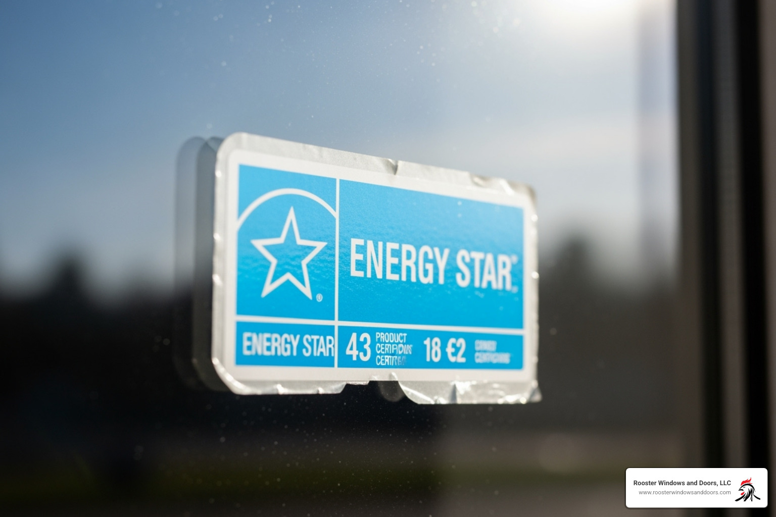 ENERGY STAR label on a window - window installation services