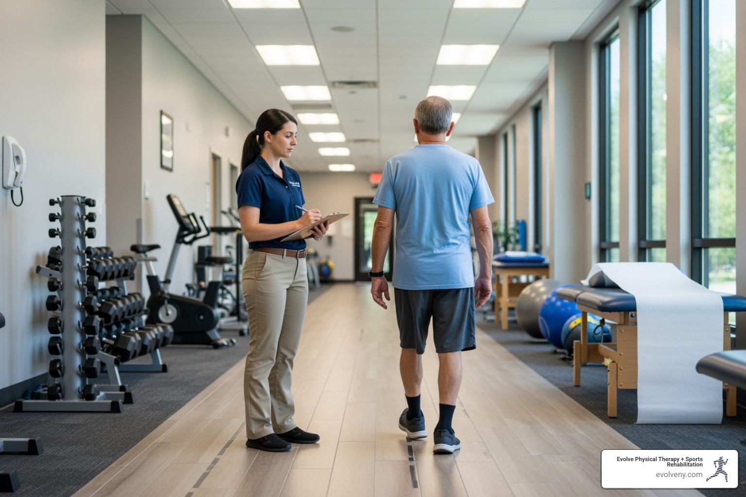 physical therapist performing gait analysis - how does physical therapy deal with movement and mobility