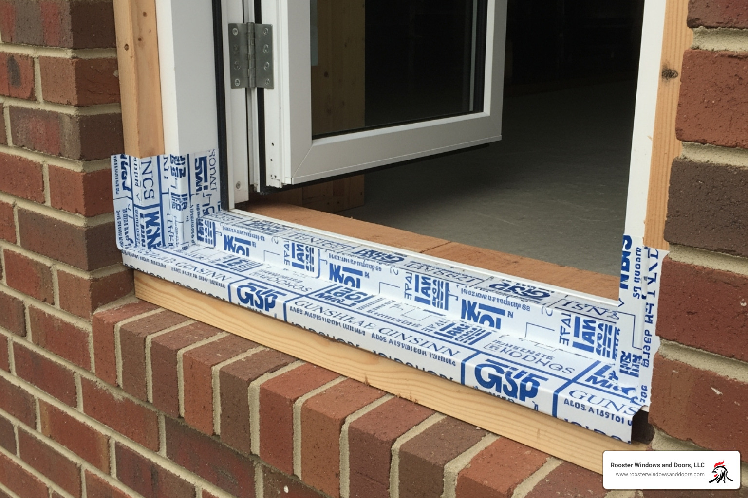 proper flashing sill pan - installing patio doors in brick wall