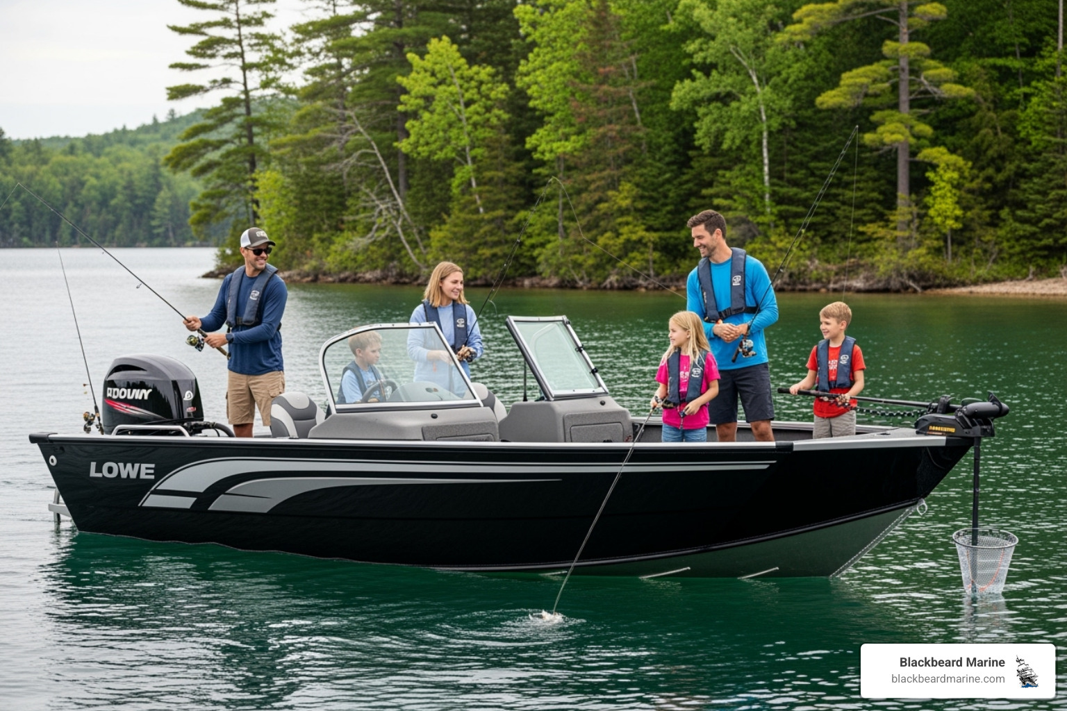 Lowe fishing boat from Blackbeard Marine inventory - fishing boat manufacturer near branson missouri