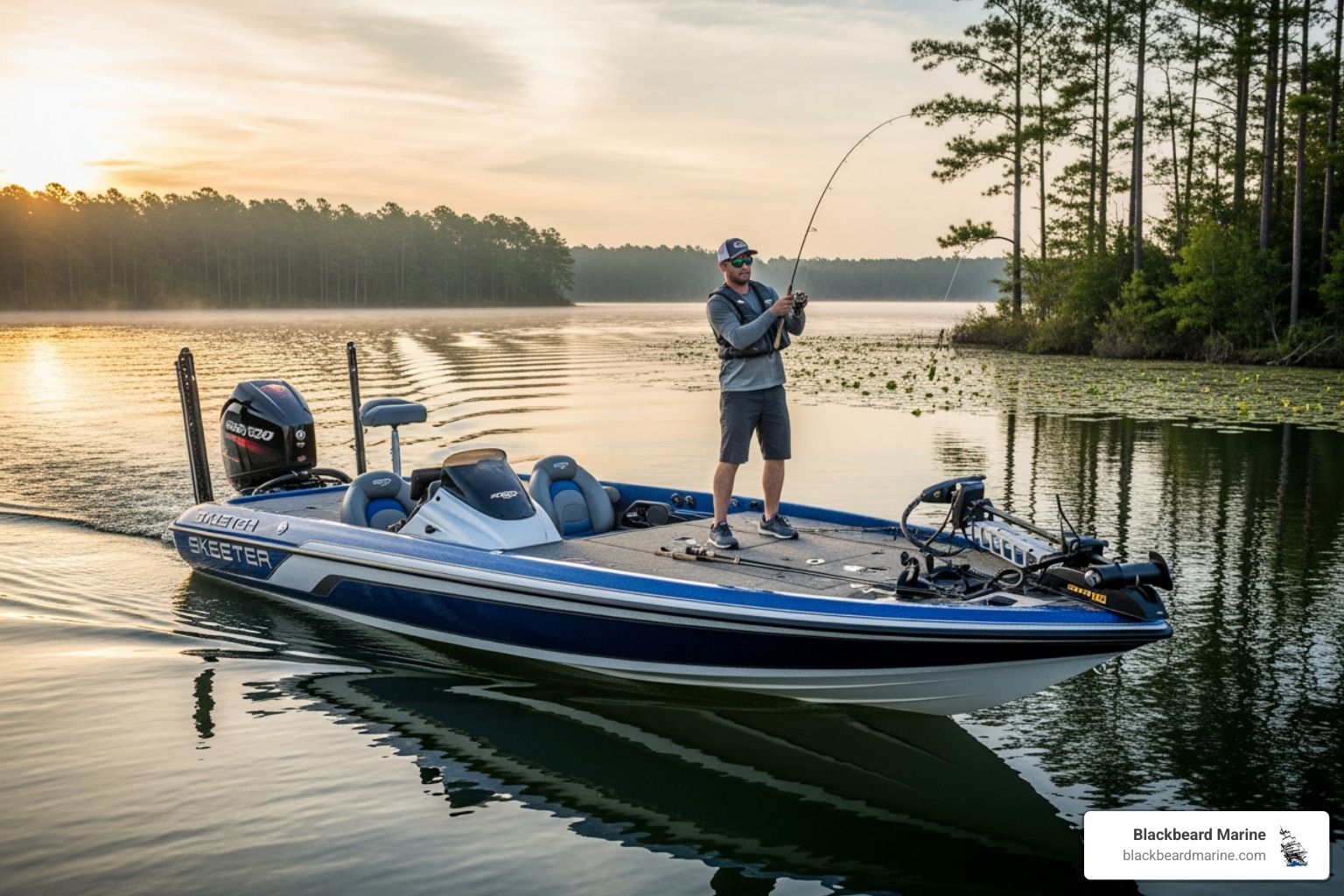 Skeeter high-performance bass boat from Blackbeard Marine inventory - fishing boat manufacturer near branson missouri