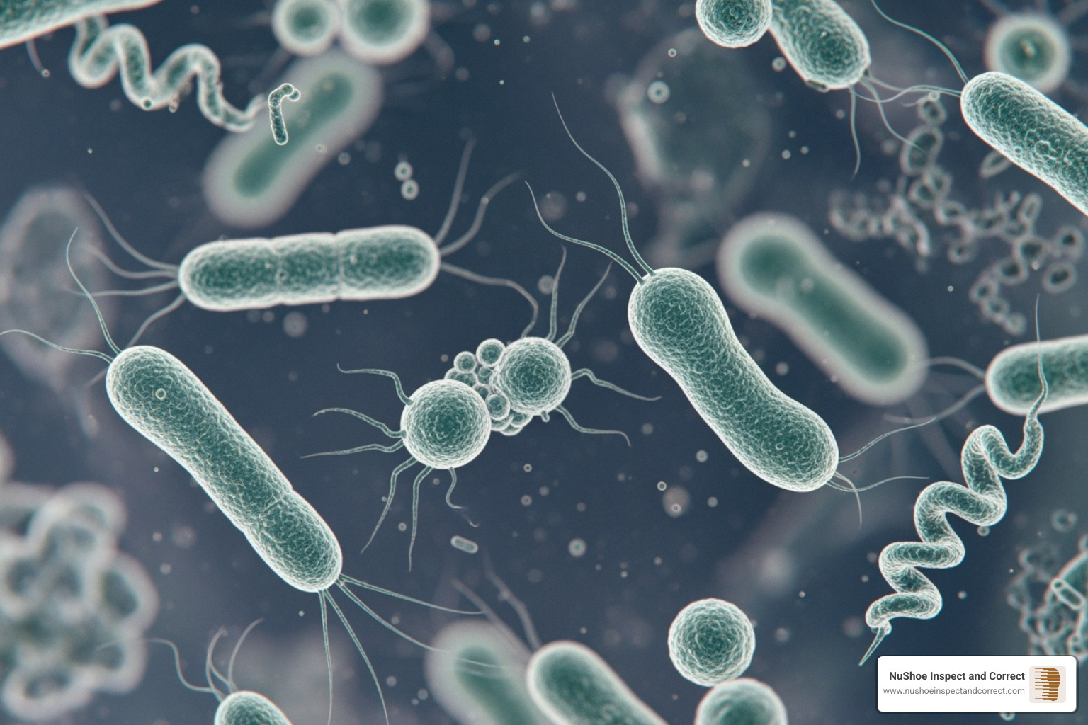 microscopic view of bacteria - shoes spray deodorant