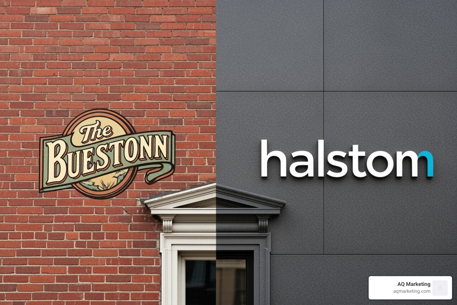 Conceptual before-and-after of a local insurance agency logo rebrand - insurance agency branding Conceptual before-and-after of a local insurance agency logo rebrand - insurance agency branding