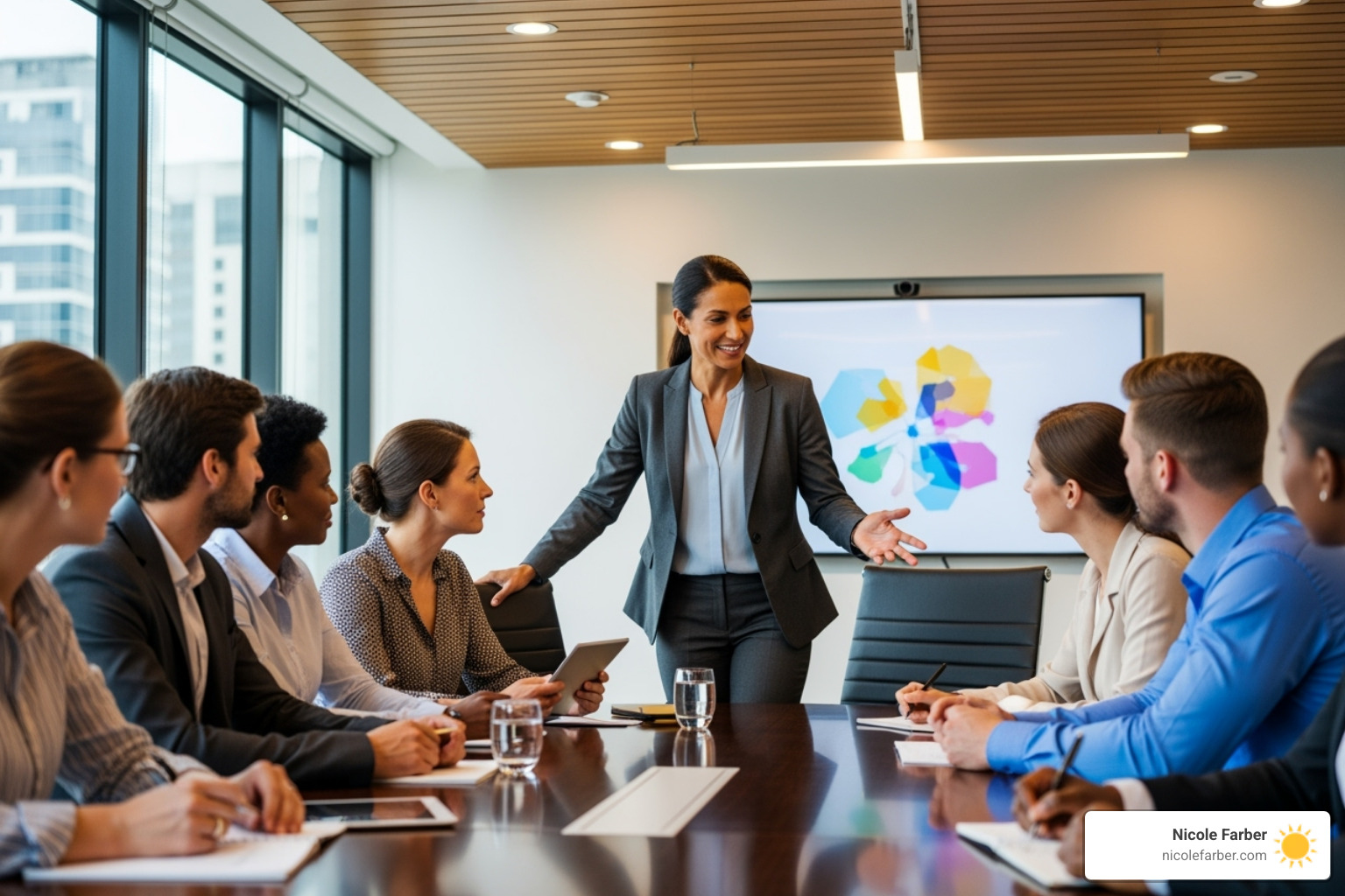 Image of a leader adapting their style in a meeting - Business leadership advice