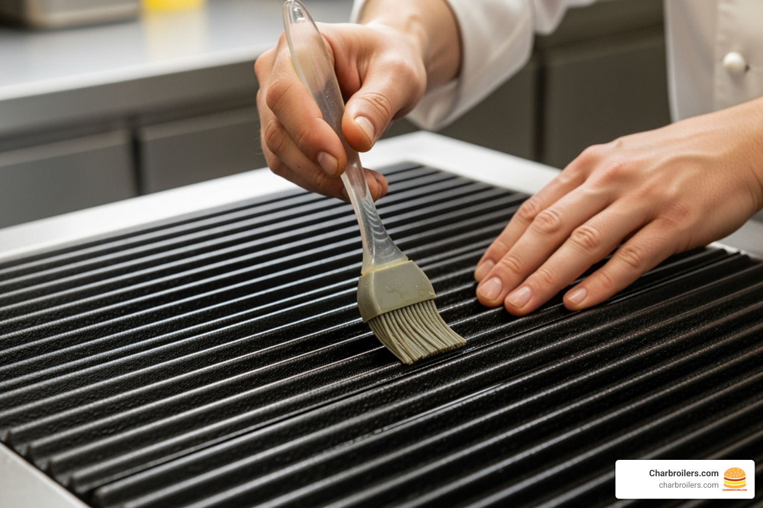 chef seasoning a clean charbroiler grate with oil - how to cook on a charbroiler commercial chef seasoning a clean charbroiler grate with oil - how to cook on a charbroiler commercial