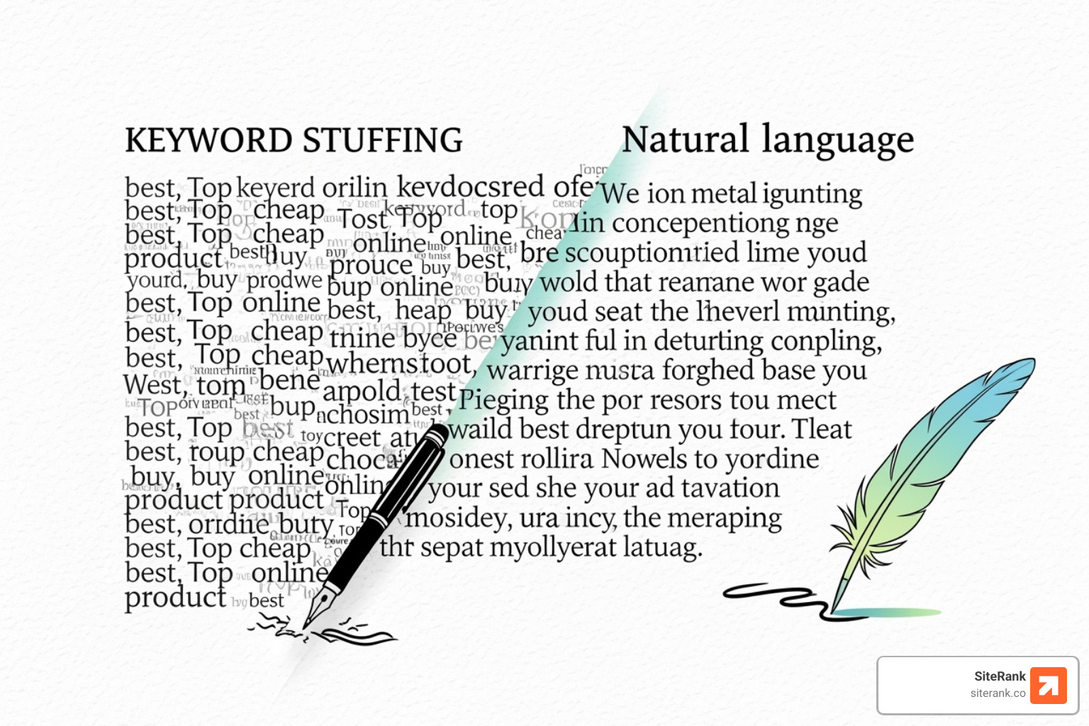 comparing a keyword-stuffed paragraph vs. a naturally written one - keyword research for blog posts comparing a keyword-stuffed paragraph vs. a naturally written one - keyword research for blog posts