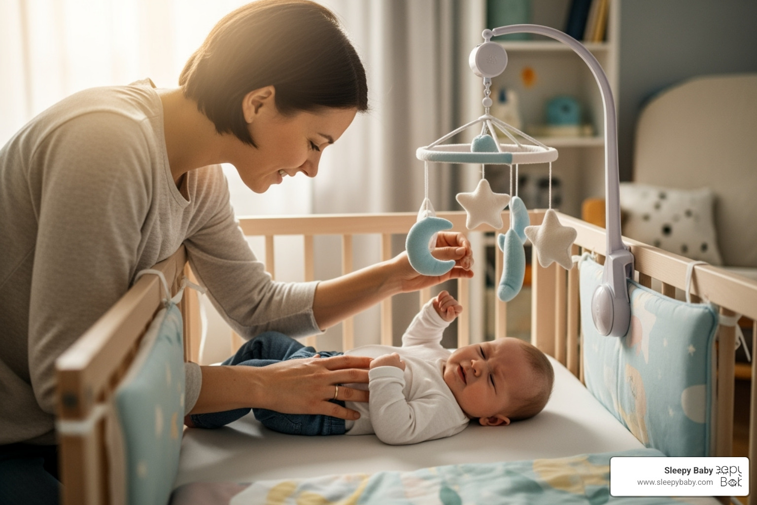 parent soothing fussy baby in crib - how many naps for 6 month old