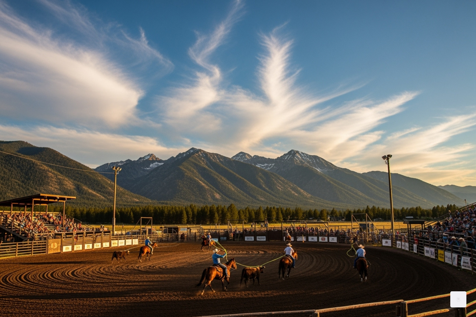 Montana landscape with a rodeo - brandon blackstock
