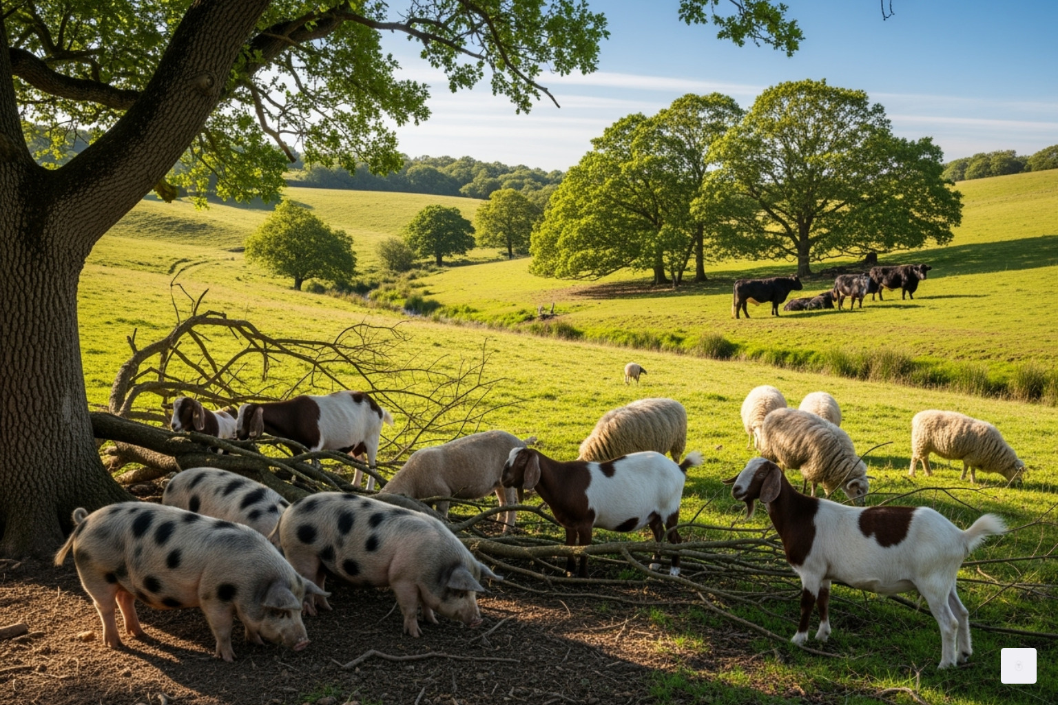 Image of the RASTA Sanctuary, showing farm animals in a peaceful setting - dan hayhurst
