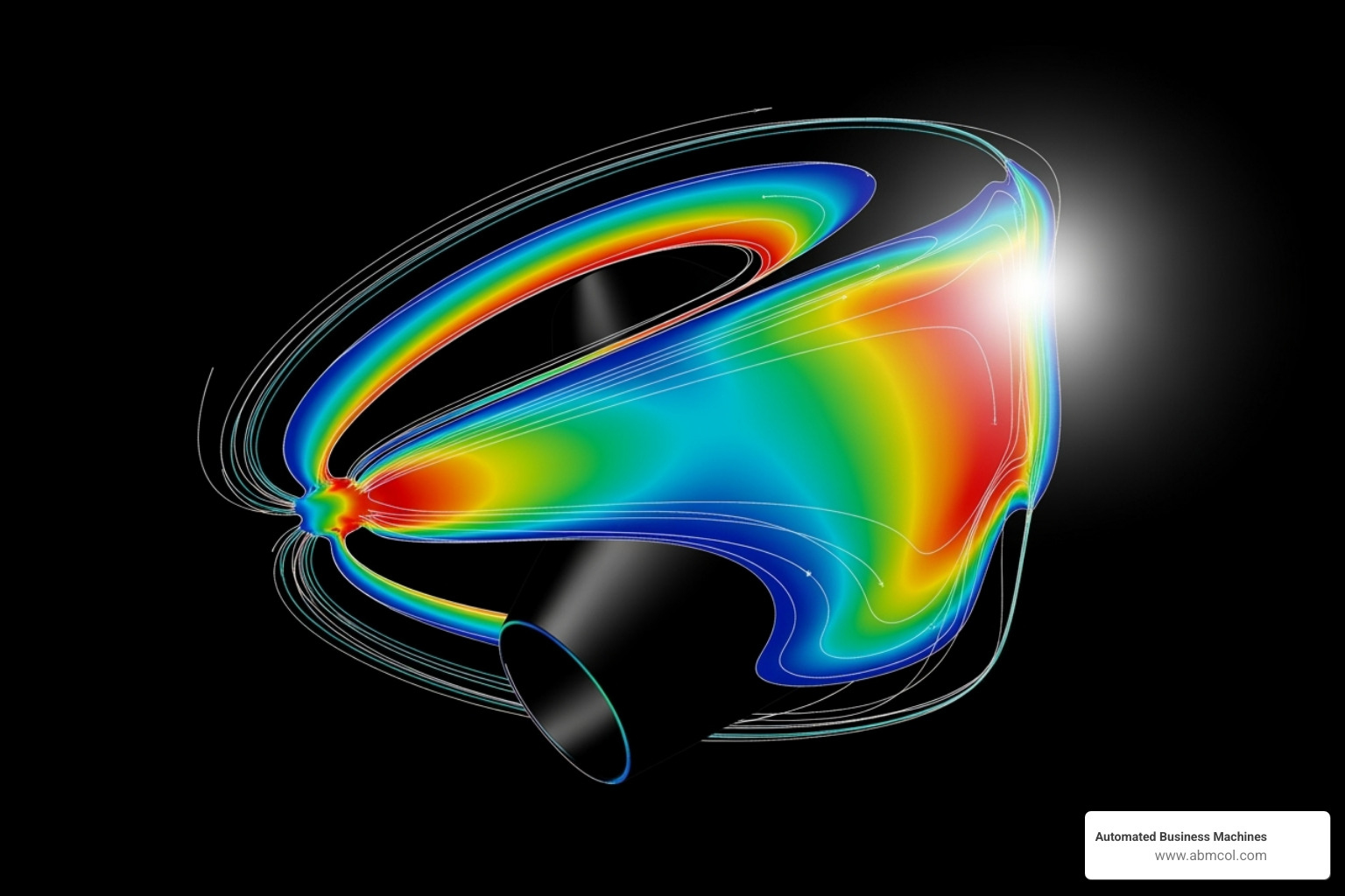 Image of a computational fluid dynamics (CFD) simulation showing heat distribution - advanced heat transfer solutions