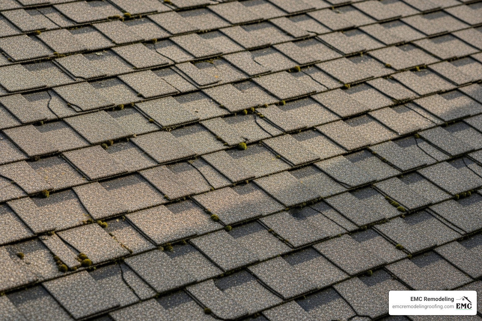 curling and cracked asphalt shingles on a roof - roof replacement