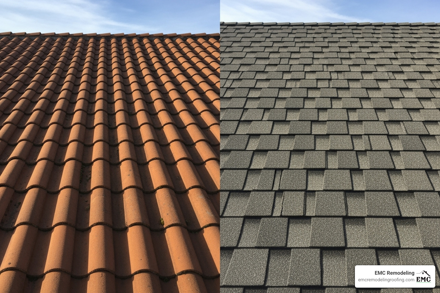 tile and asphalt shingle roofs - new tile roof cost