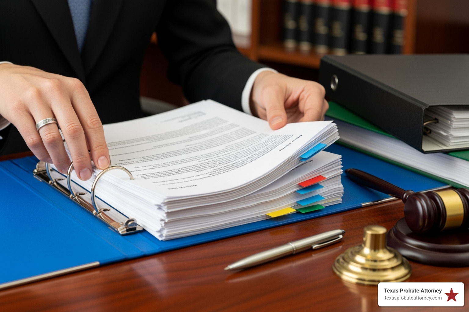 person organizing a binder of legal documents - who pays probate attorney fees person organizing a binder of legal documents - who pays probate attorney fees