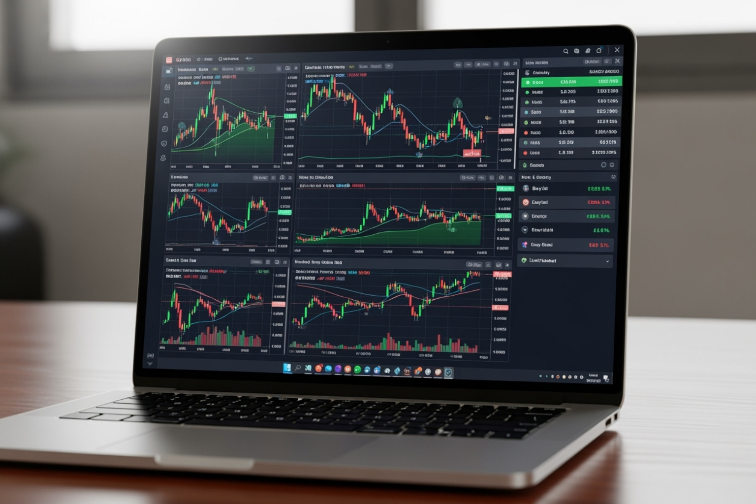 FintechZoom platform dashboard on a laptop screen - fintechzoom.com ftse 100