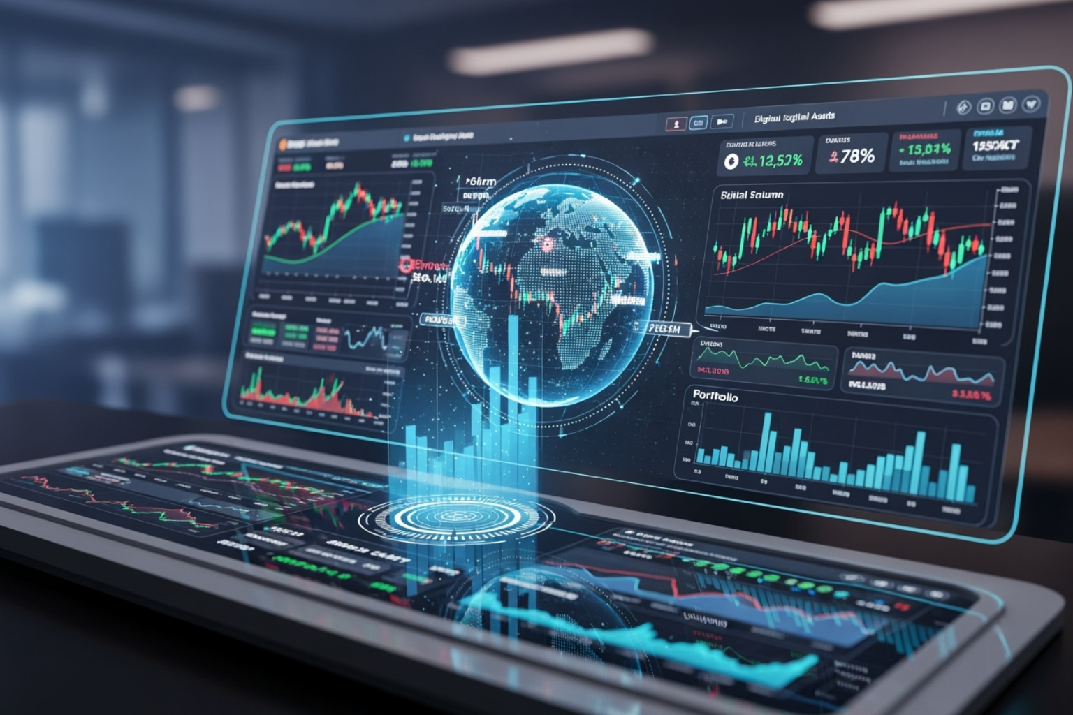 futuristic digital currency dashboard - fintechzoom.com bitcoin halving