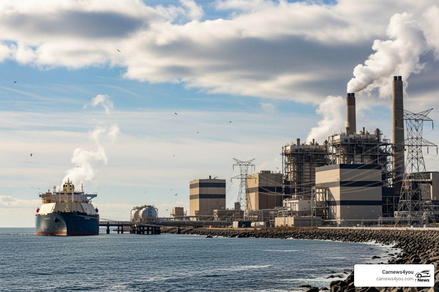 power plant and an LNG tanker power plant and an LNG tanker