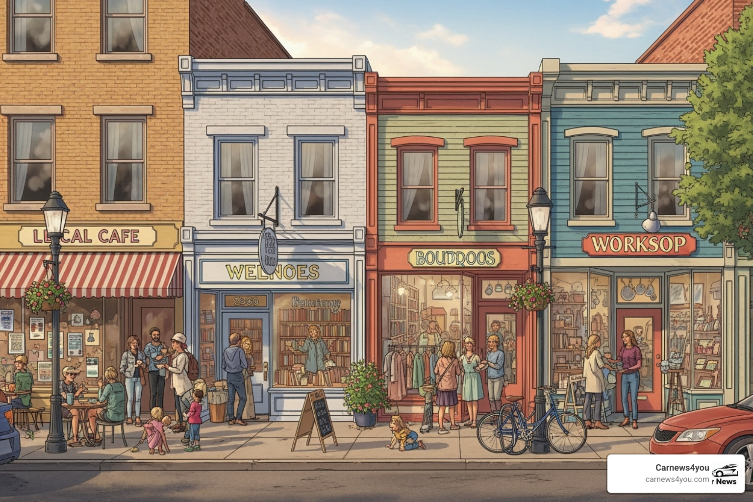 Conceptual image representing a diverse group of small businesses thriving - fintechzoom.com russell 2000 Conceptual image representing a diverse group of small businesses thriving - fintechzoom.com russell 2000