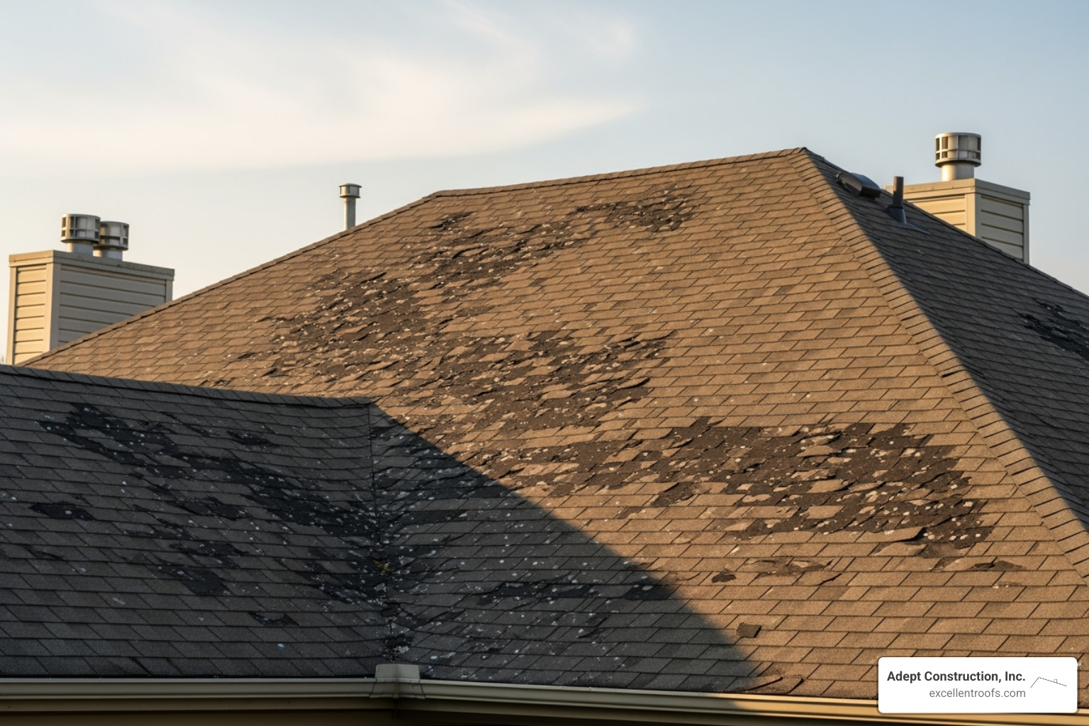 hail on a residential roof - roof damage repair naperville