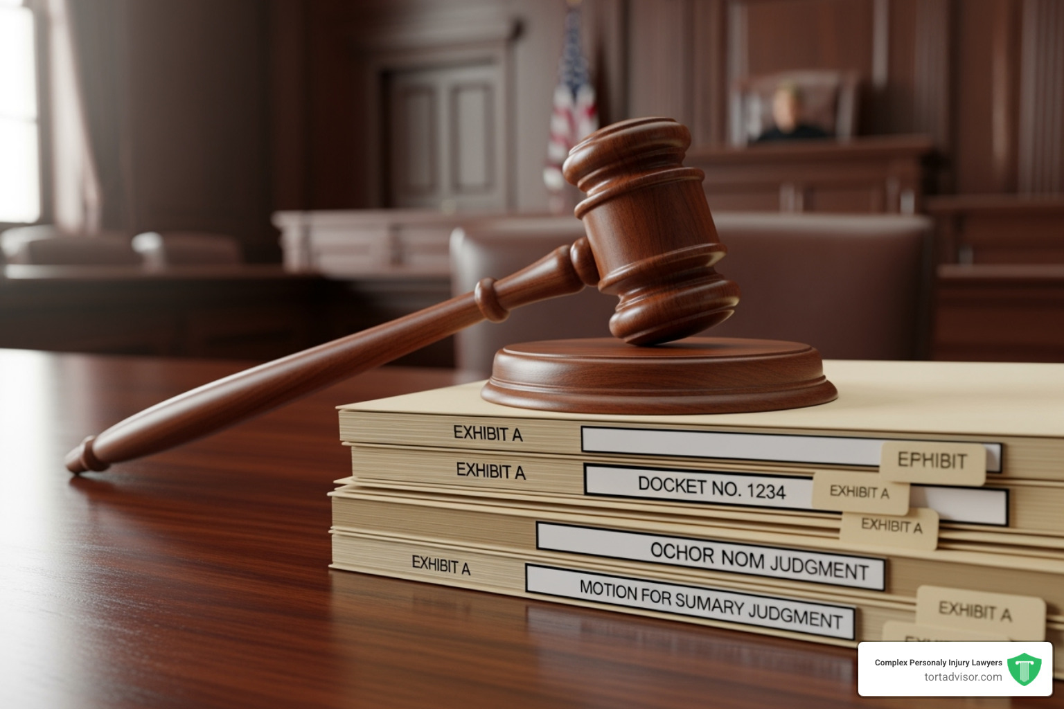 courthouse gavel resting on a stack of legal files labeled "PFAS Litigation" - pfas lawsuit update today
