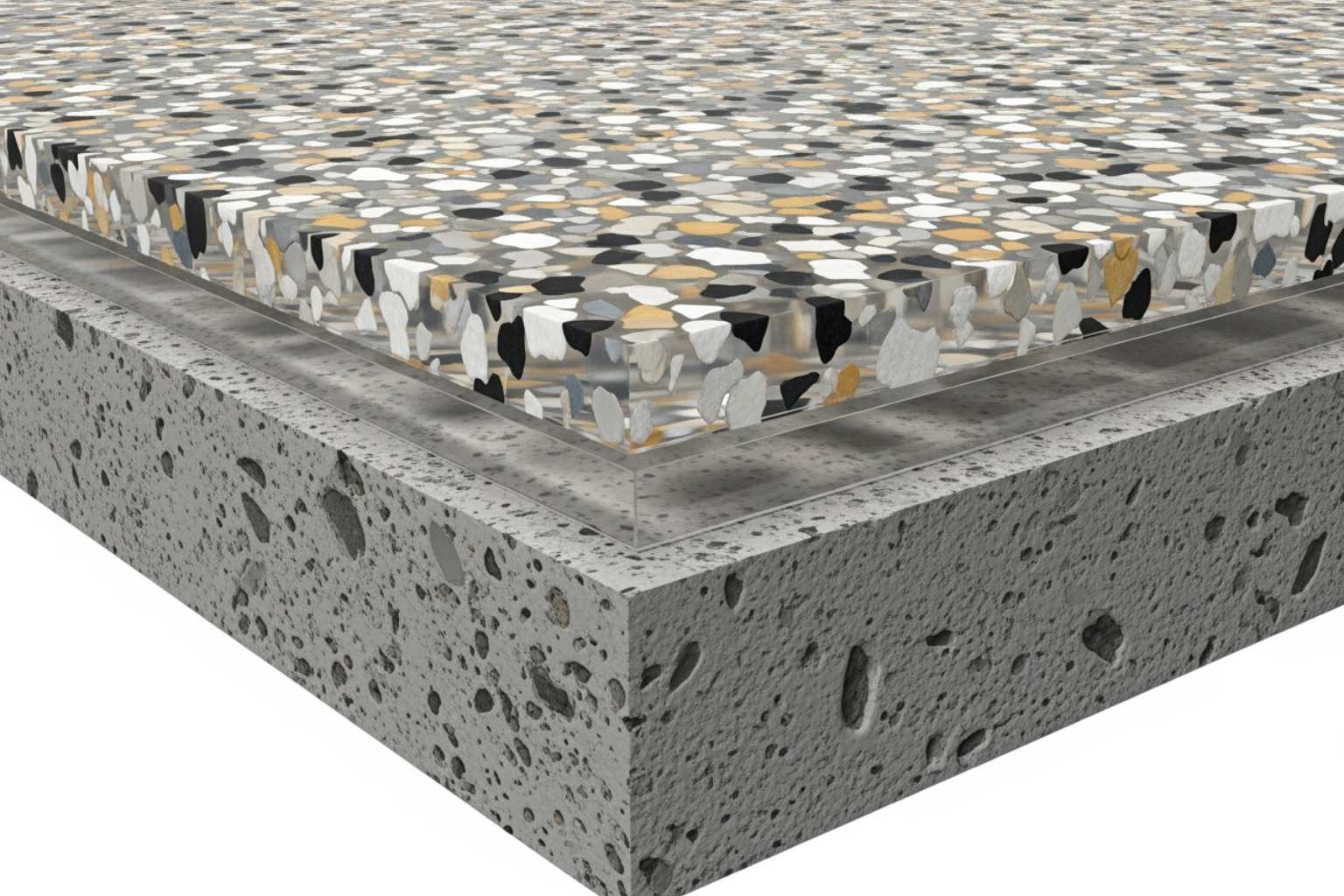 Infographic explaining polyaspartic coating layers - residential floor applications for Galaxy's polyaspartic flooring Infographic explaining polyaspartic coating layers - residential floor applications for Galaxy's polyaspartic flooring