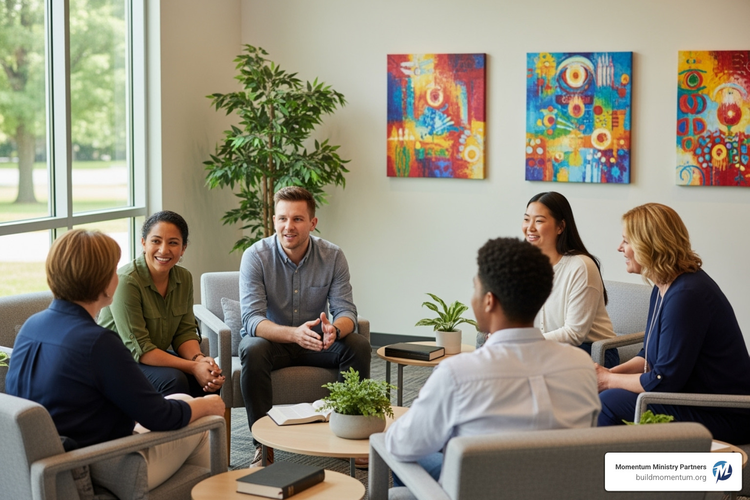 of a youth pastor talking with a group of parents - Youth ministry strategies