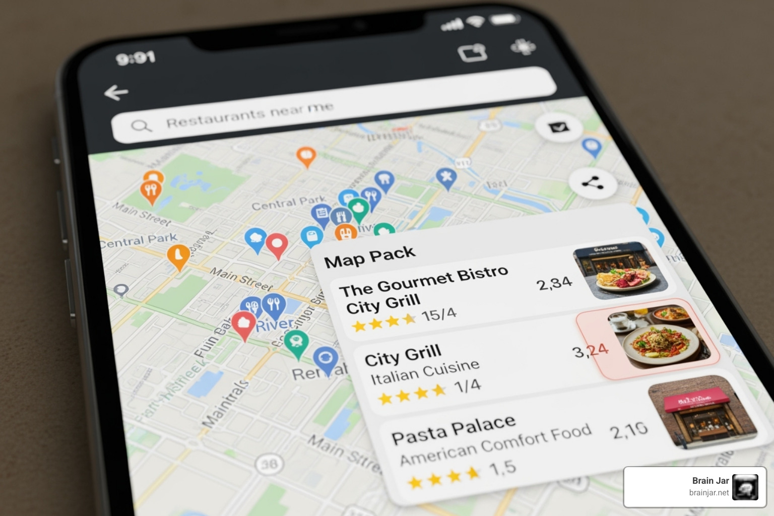 Google Map pack - local business online marketing