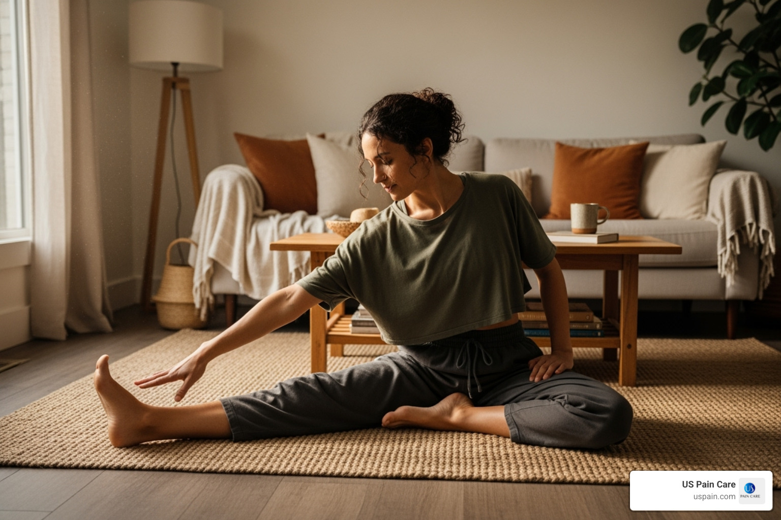 home hip stretch - pain management for hip pain