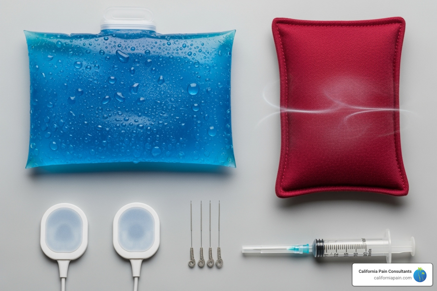 of injection procedures; acupuncture; alternative therapies; heat therapy; cold therapy; TENS units - herniated disc pain management