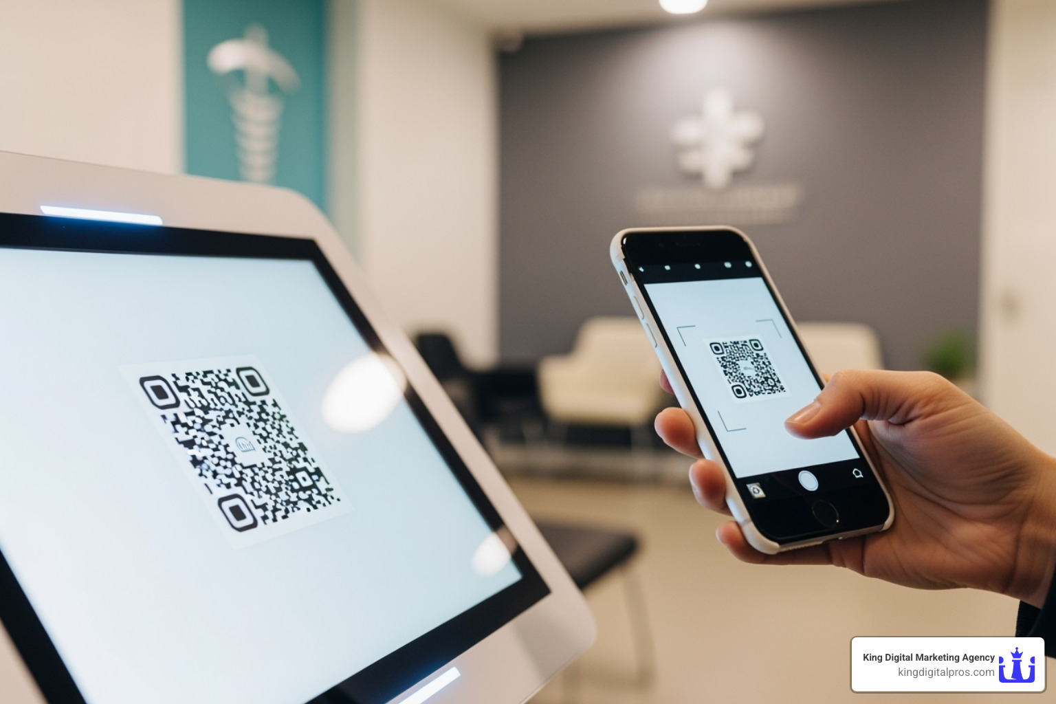 QR code review station - medical practice reputation management
