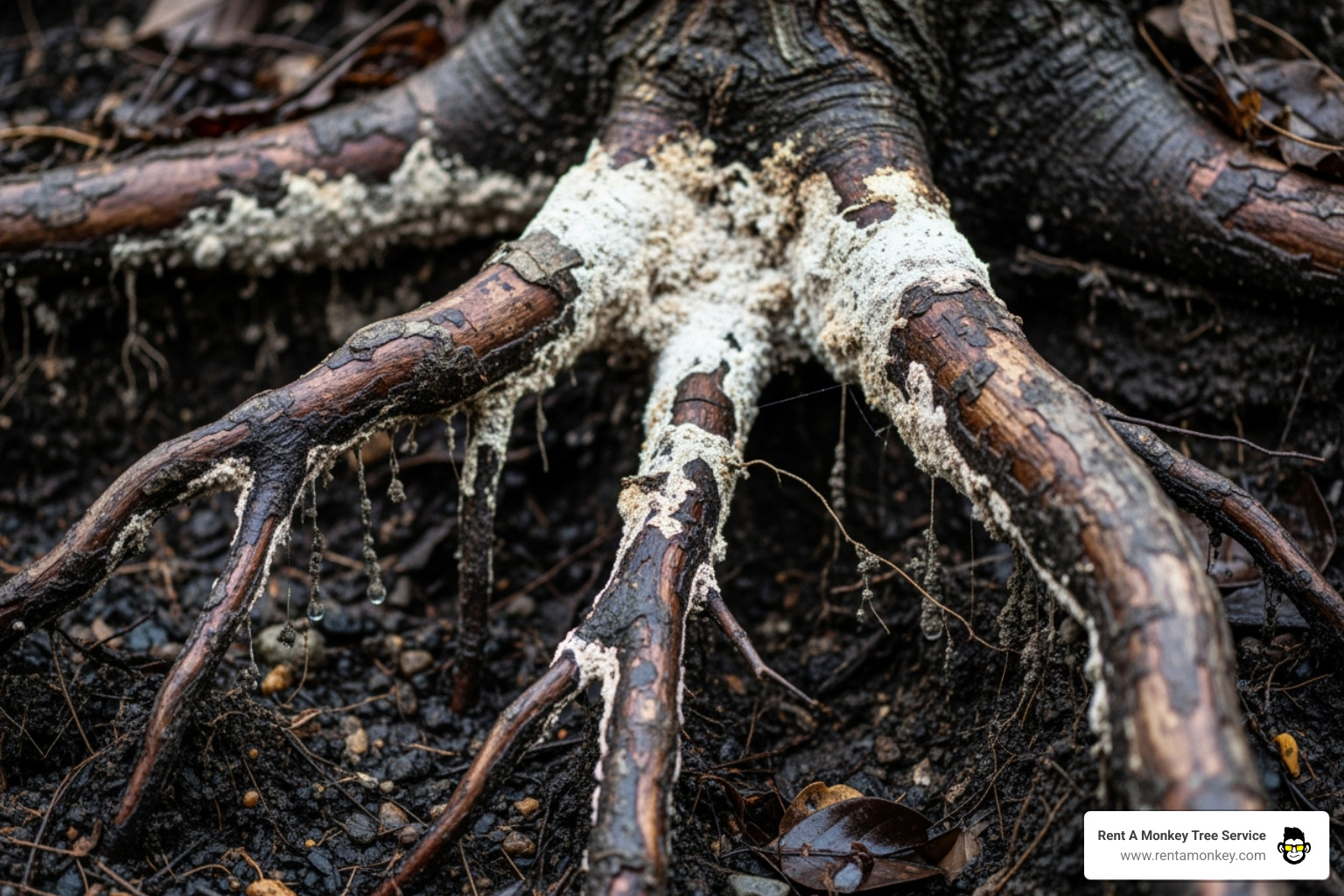 diseased tree roots - tree root rot treatment