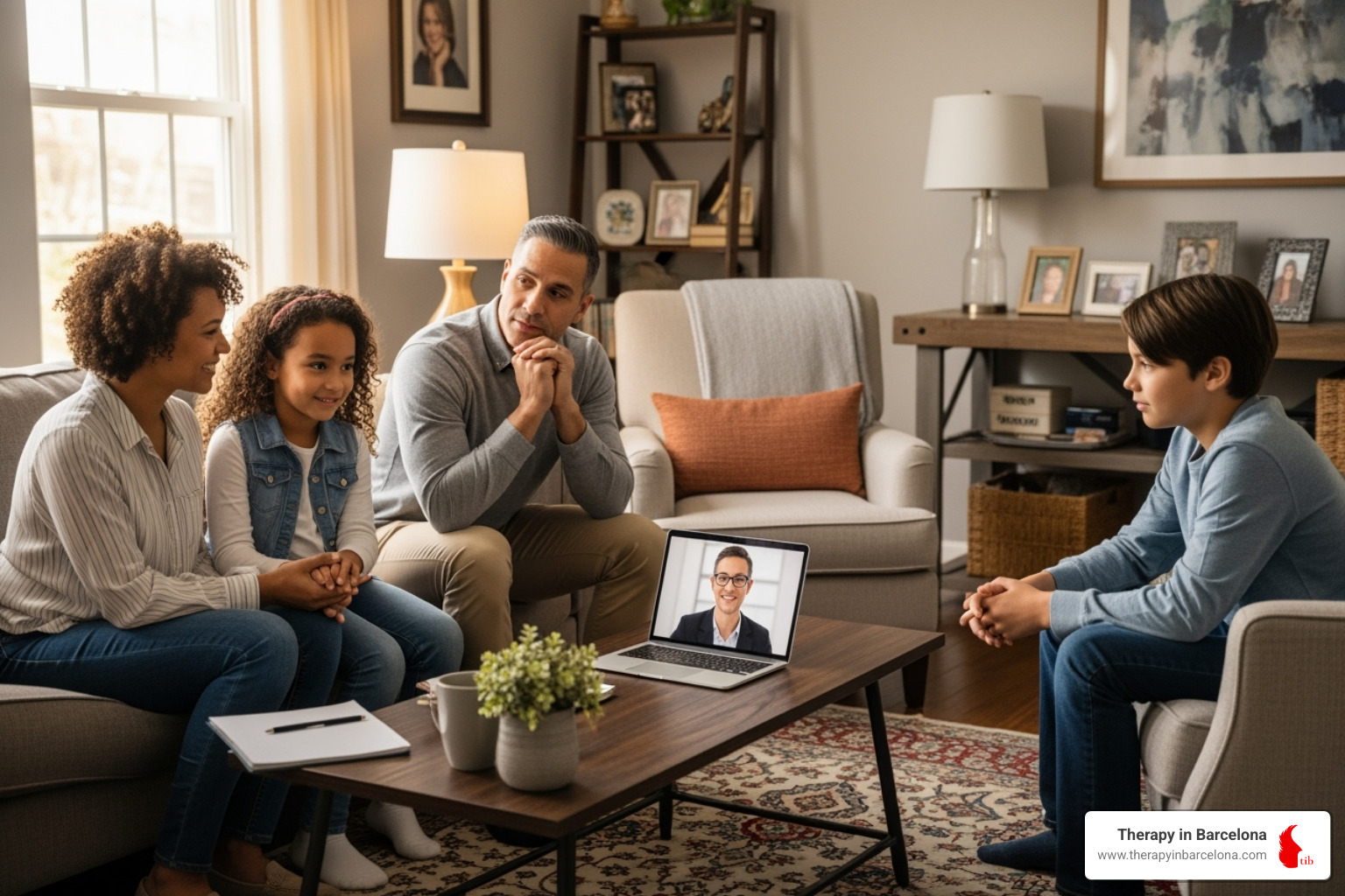 video-call family session - family therapy for anxiety