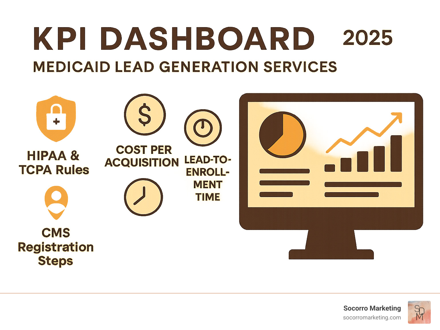 KPI dashboard - medicaid lead generation services infographic 
