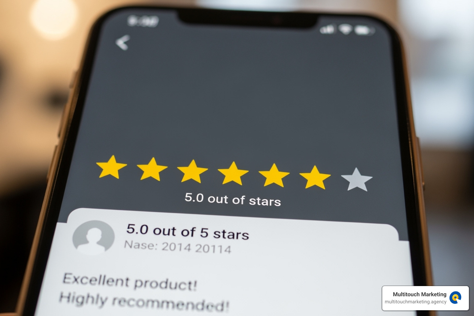of five-star-review-screenshot - funeral home marketing tools