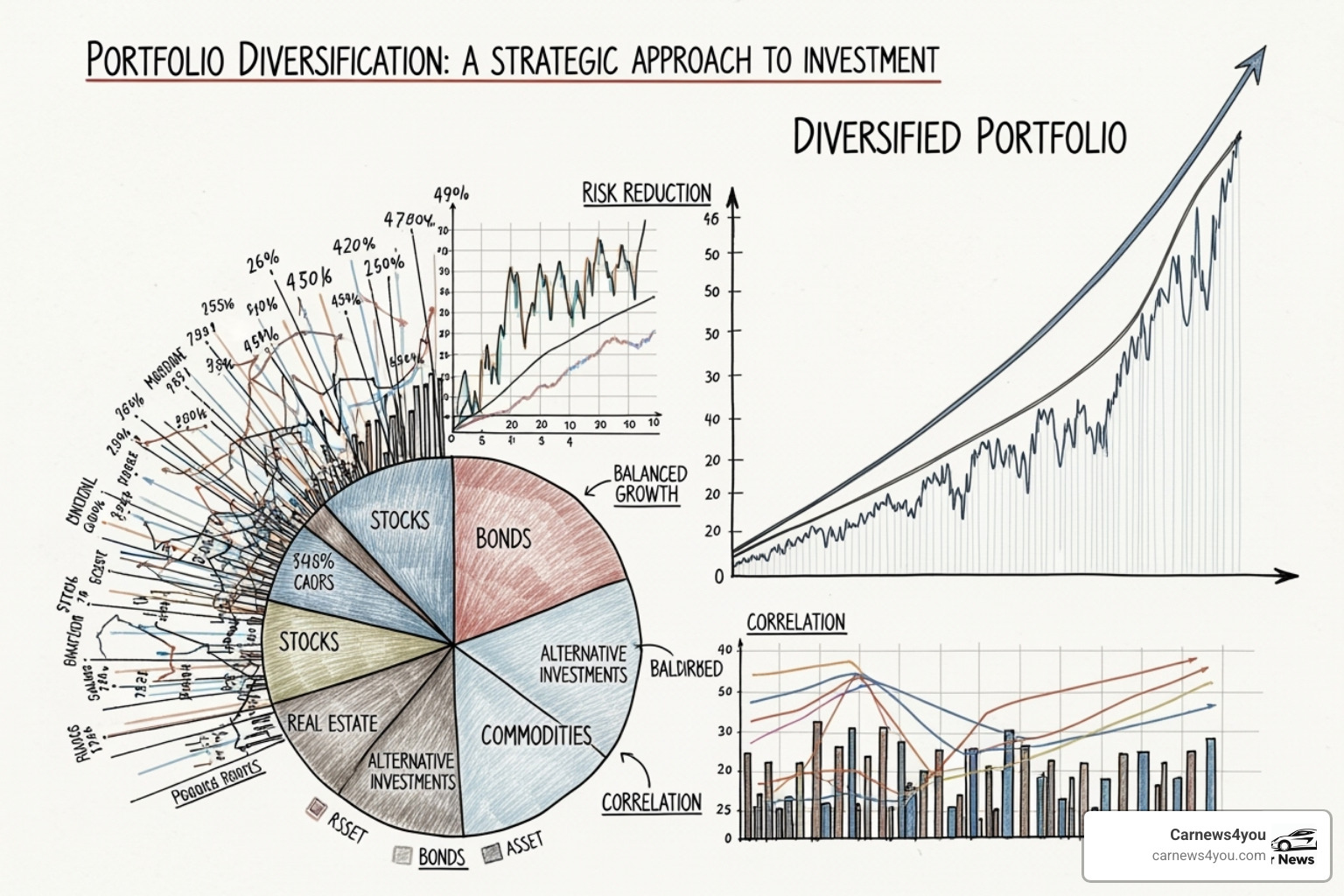 chart illustrating portfolio diversification chart illustrating portfolio diversification