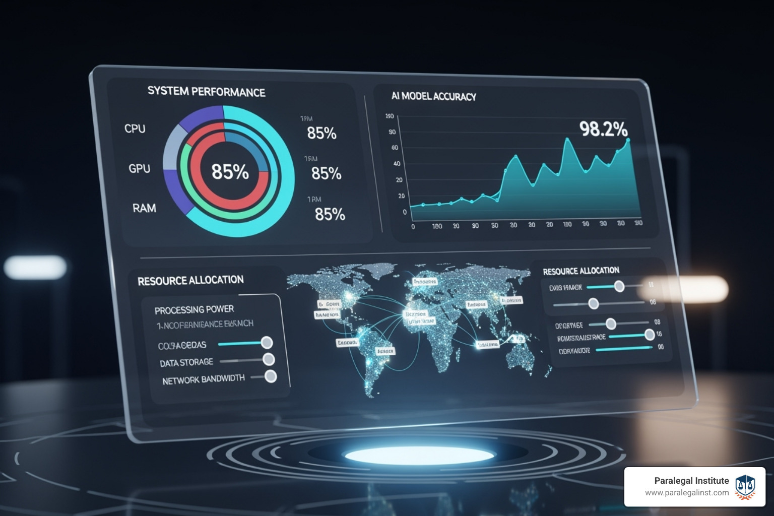 dashboard of a generic AI tool - ai tools for paralegals