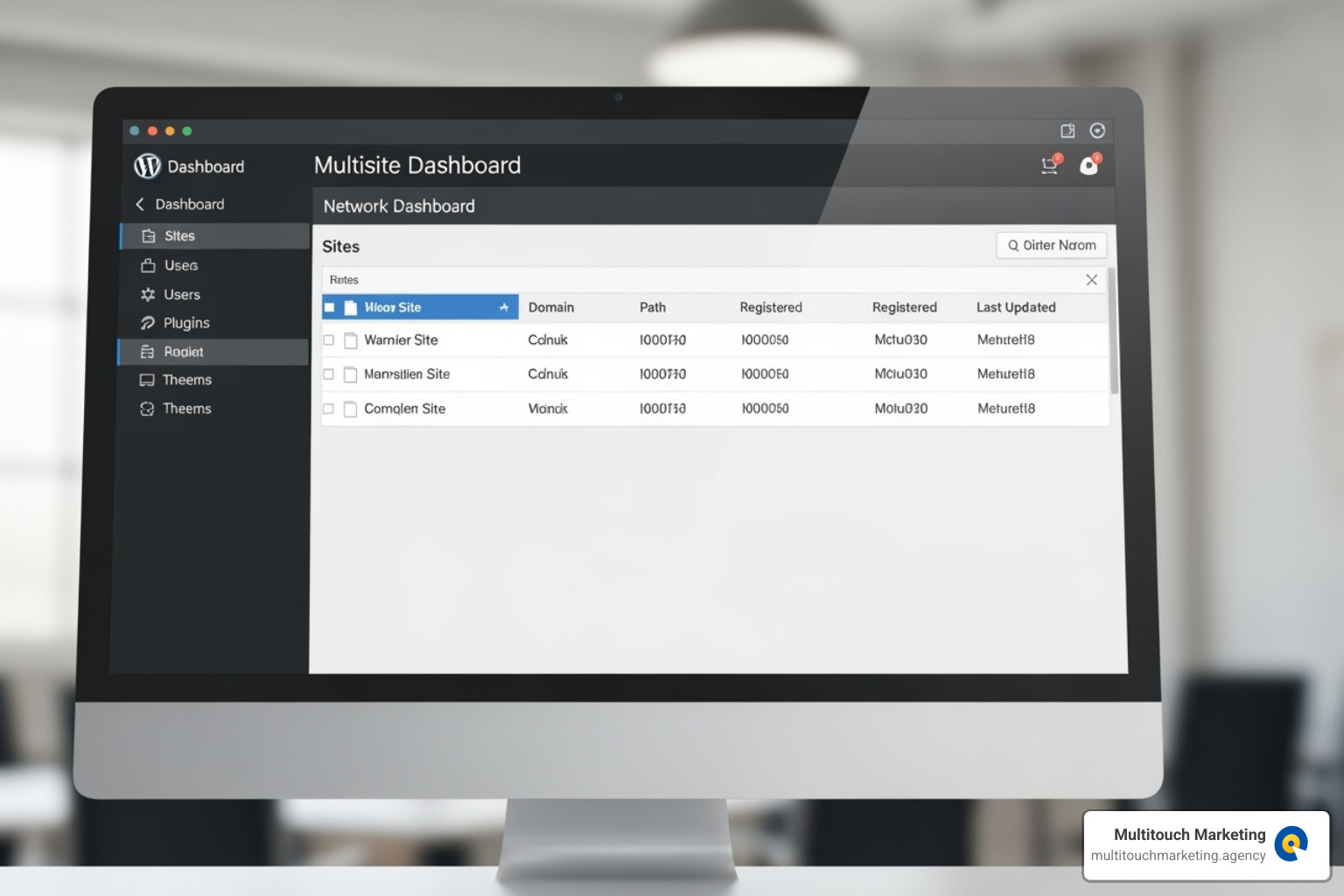 WordPress Multisite network admin dashboard - wordpress multiple site management