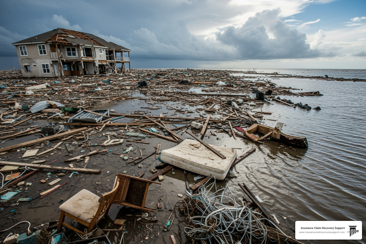 debris after storm surge - what is storm surge