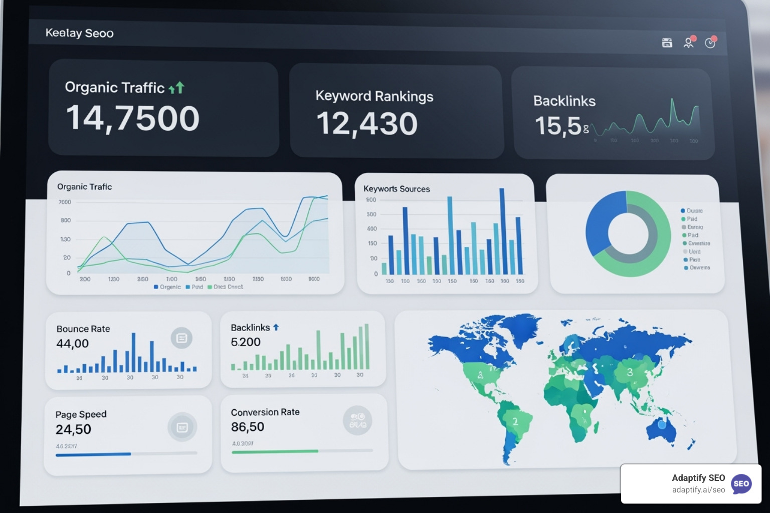 SEO tools dashboard - seo optimisation tool