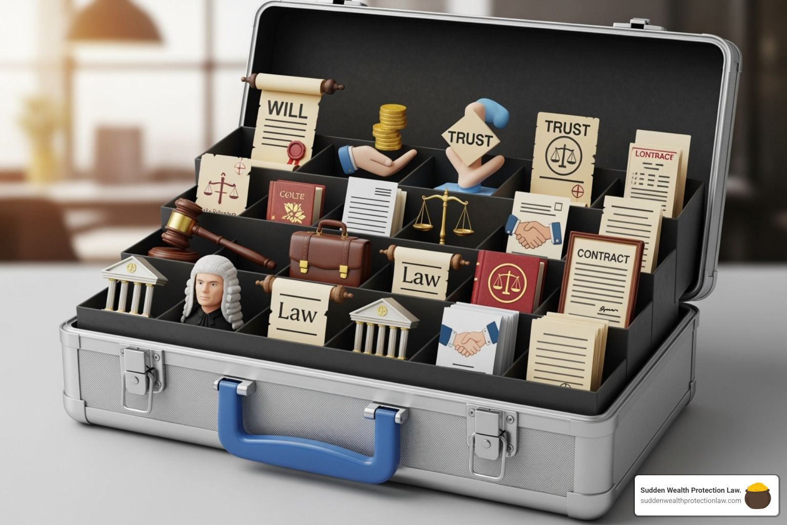 toolbox with legal document icons - estate planning for blended families toolbox with legal document icons - estate planning for blended families