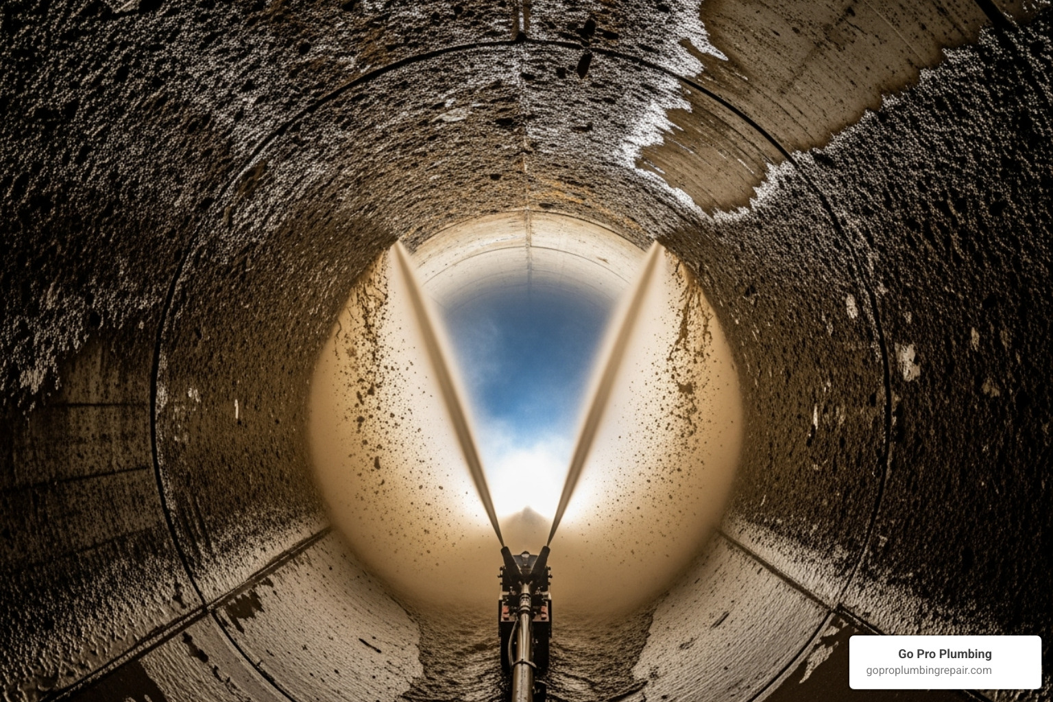 hydro-jetting scours the inside of a pipe - sewer line clogged cost
