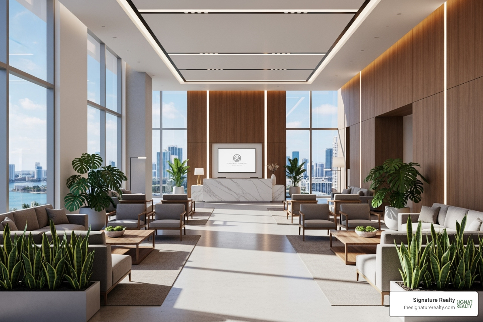 modern, welcoming office lobby in Brickell - virtual office miami brickell modern, welcoming office lobby in Brickell - virtual office miami brickell