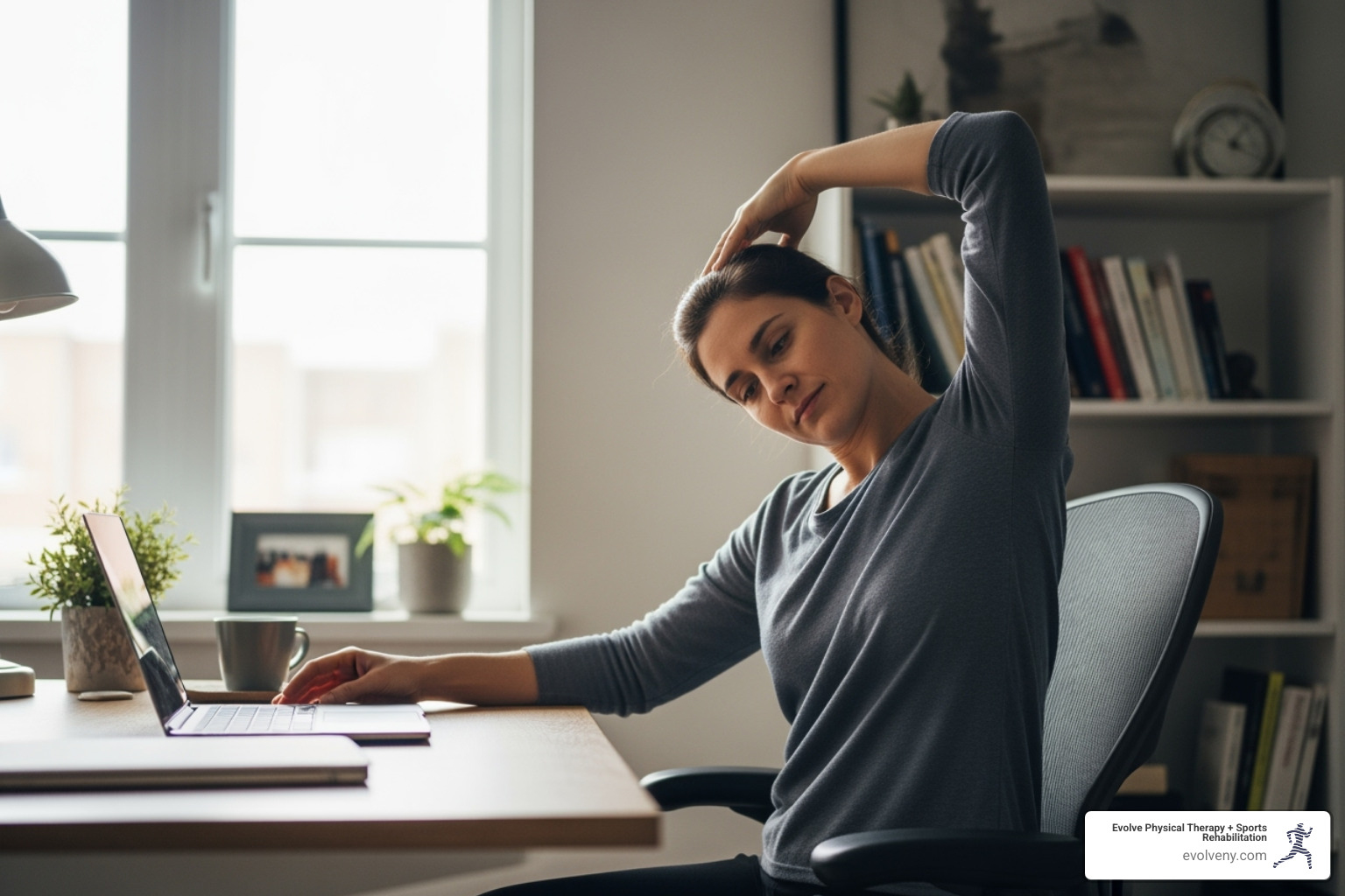simple desk stretches - best posture for desk work