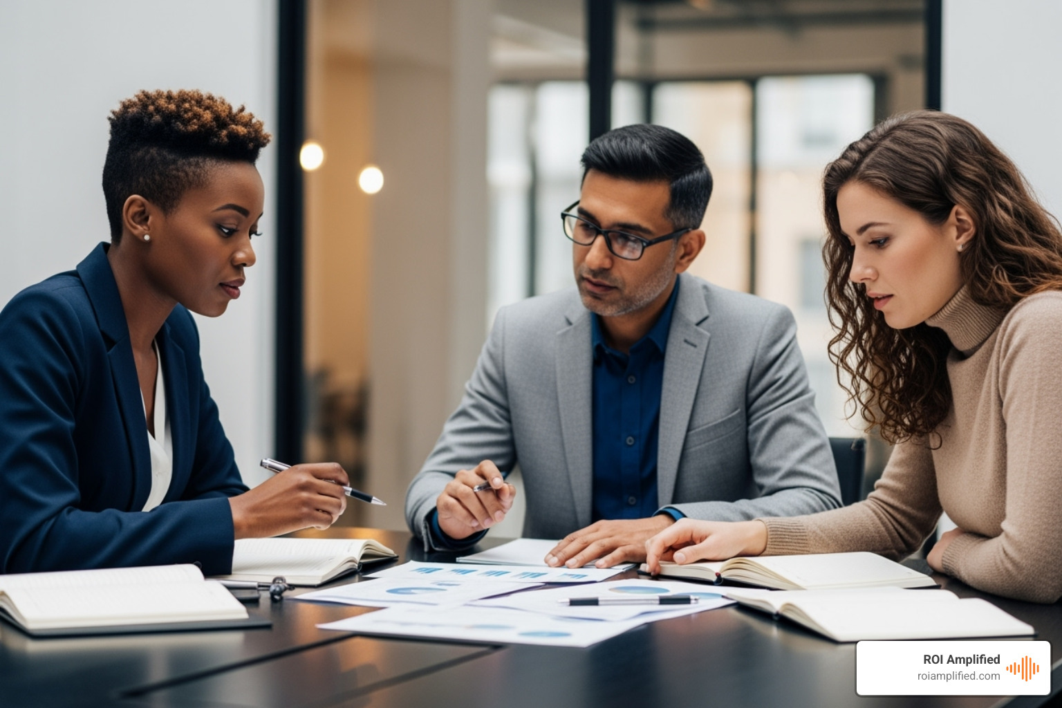 People collaborating on a marketing strategy - Orlando HubSpot agency