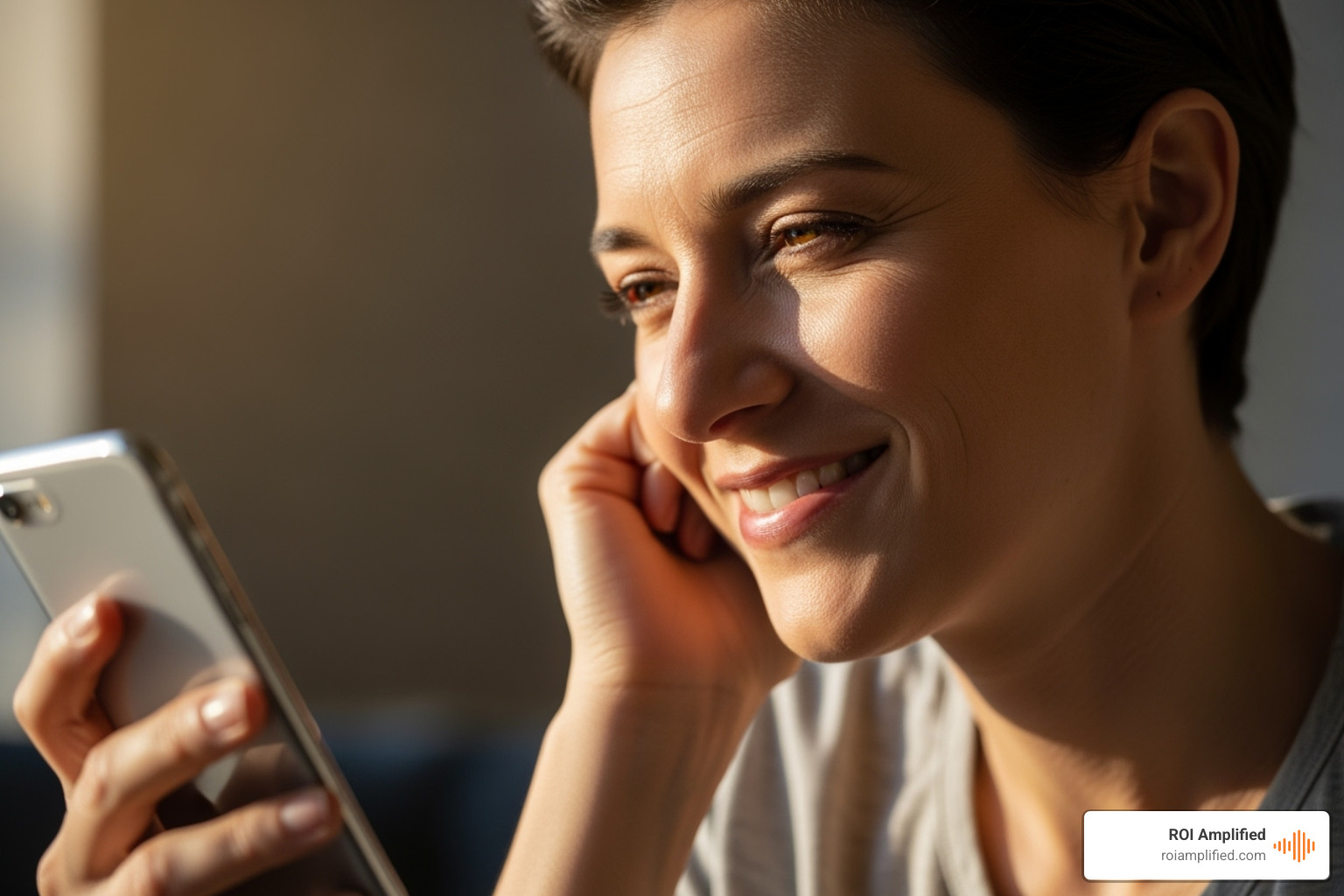 A person looking at a fast-loading website on a smartphone - Improve search ranking A person looking at a fast-loading website on a smartphone - Improve search ranking