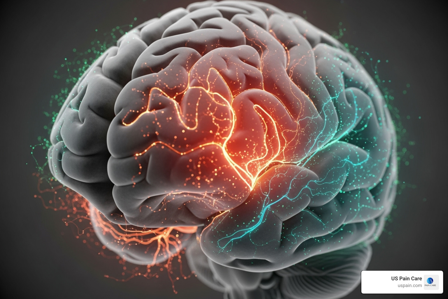 Image of brain pathways illustrating the overlap between pain and emotion centers - chronic pain behavioral health