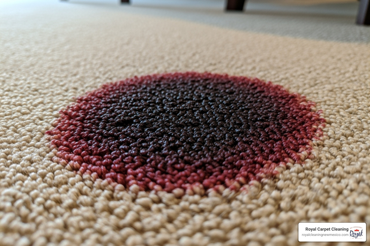 tough food or wine stain on a restaurant carpet - carpet cleaning for restaurants
