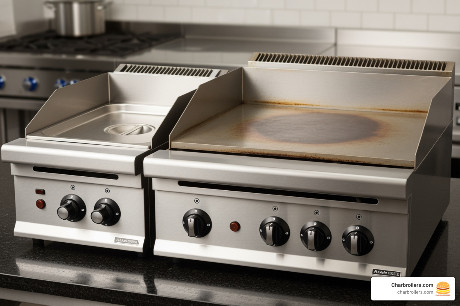 two different sized countertop griddles side-by-side - used commercial flat top grill for sale two different sized countertop griddles side-by-side - used commercial flat top grill for sale