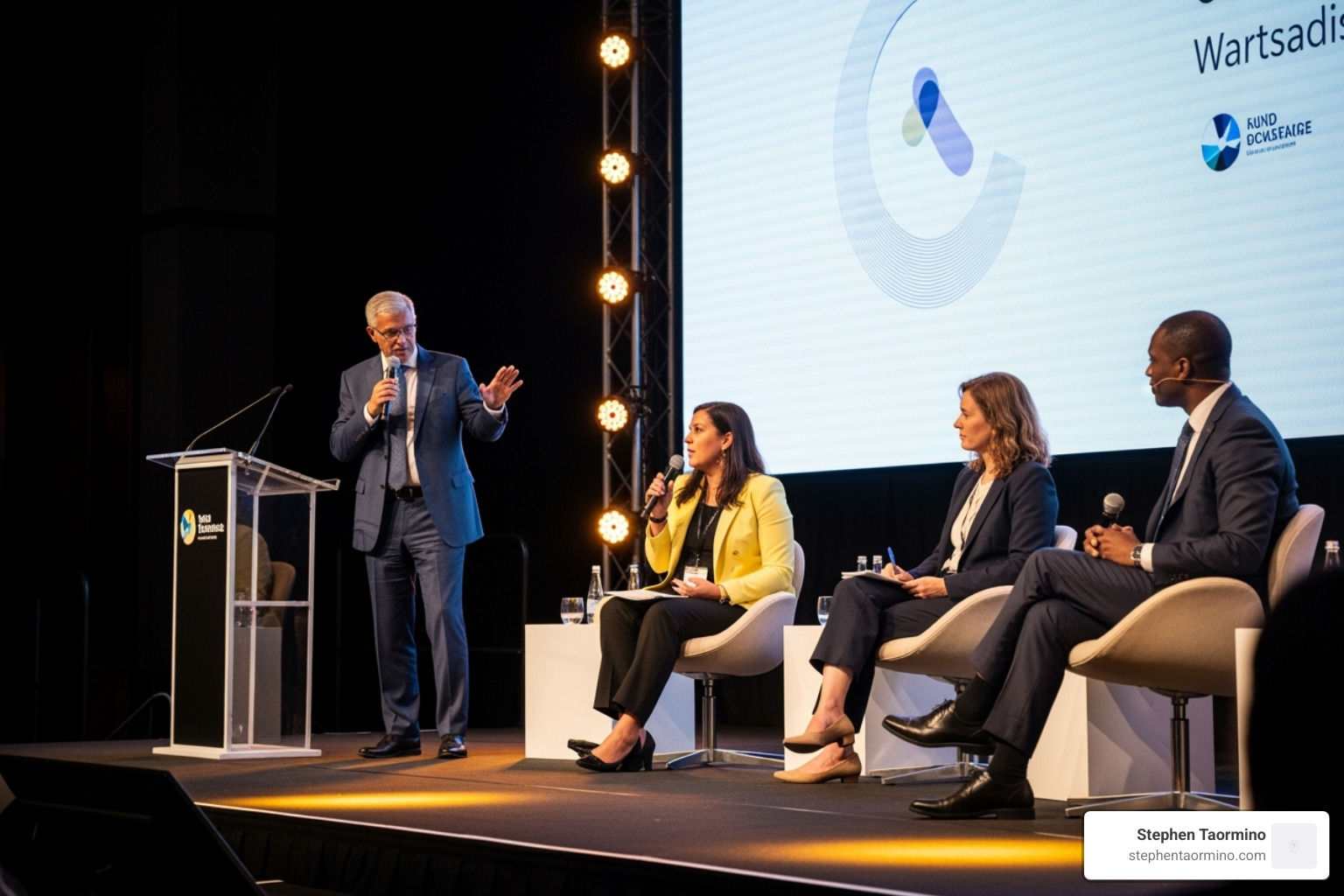 moderator speaking with panelists - moderator questions for career panel moderator speaking with panelists - moderator questions for career panel